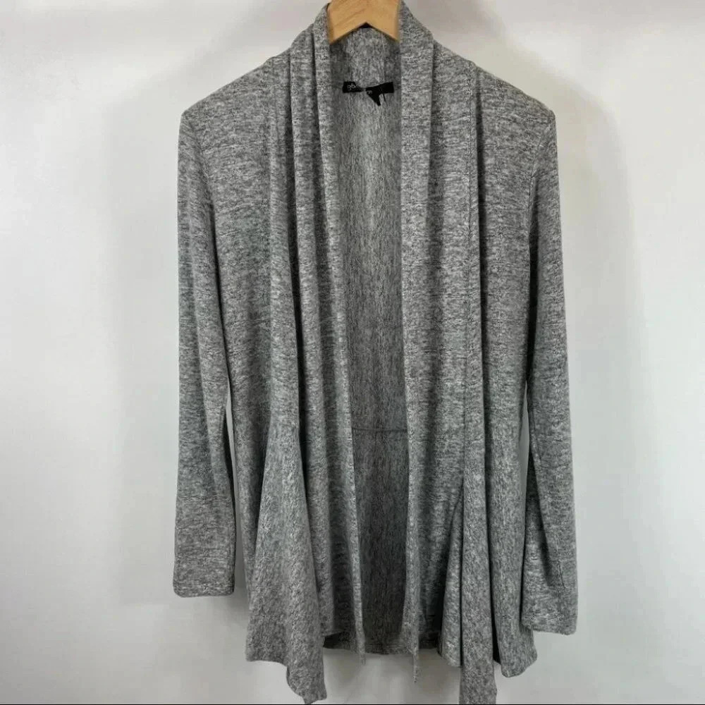 Gibson  Soft Grey Open Front Cardigan